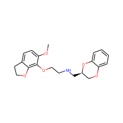 COc1ccc2c(c1OCCNC[C@@H]1COc3ccccc3O1)OCC2 ZINC000096914134