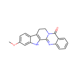 COc1ccc2c3c([nH]c2c1)-c1nc2ccccc2c(=O)n1CC3 ZINC000001637609