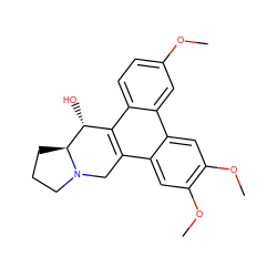 COc1ccc2c3c(c4cc(OC)c(OC)cc4c2c1)CN1CCC[C@H]1[C@@H]3O ZINC000028955231