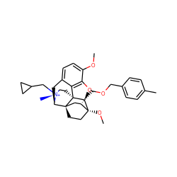 COc1ccc2c3c1O[C@@H]1[C@]34CC[N@@+](C)(CC3CC3)[C@H](C2)[C@]42CC[C@@]1(OC)[C@@H](COCc1ccc(C)cc1)C2 ZINC001772603909