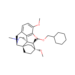 COc1ccc2c3c1O[C@@H]1[C@]34CCN(C)[C@H](C2)[C@]42CC[C@@]1(OC)[C@@H](COCC1CCCCC1)C2 ZINC000096172370