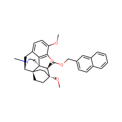 COc1ccc2c3c1O[C@@H]1[C@]34CCN(C)[C@H](C2)[C@]42CC[C@@]1(OC)[C@@H](COCc1ccc3ccccc3c1)C2 ZINC000096172378