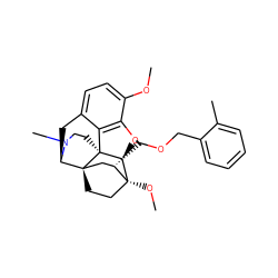 COc1ccc2c3c1O[C@@H]1[C@]34CCN(C)[C@H](C2)[C@]42CC[C@@]1(OC)[C@@H](COCc1ccccc1C)C2 ZINC000096172391