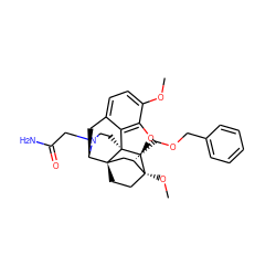 COc1ccc2c3c1O[C@@H]1[C@]34CCN(CC(N)=O)[C@H](C2)[C@]42CC[C@@]1(OC)[C@@H](COCc1ccccc1)C2 ZINC000148697509