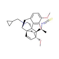 COc1ccc2c3c1O[C@@H]1[C@]34CCN(CC3CC3)[C@H](C2)[C@]42C=C[C@@]1(OC)[C@@H]([C@H](C)N=C=S)C2 ZINC000026385468