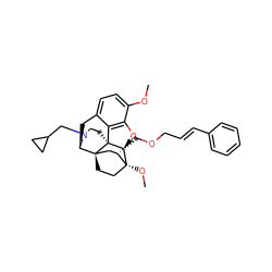 COc1ccc2c3c1O[C@@H]1[C@]34CCN(CC3CC3)[C@H](C2)[C@]42CC[C@@]1(OC)[C@@H](COC/C=C/c1ccccc1)C2 ZINC000096172387