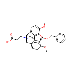 COc1ccc2c3c1O[C@@H]1[C@]34CCN(CCC(=O)O)[C@H](C2)[C@]42CC[C@@]1(OC)[C@@H](COCc1ccccc1)C2 ZINC000114755343