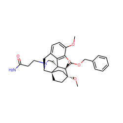 COc1ccc2c3c1O[C@@H]1[C@]34CCN(CCC(N)=O)[C@H](C2)[C@]42CC[C@@]1(OC)[C@@H](COCc1ccccc1)C2 ZINC000114758194