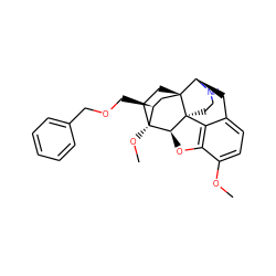 COc1ccc2c3c1O[C@@H]1[C@]34CCN[C@H](C2)[C@]42CC[C@@]1(OC)[C@@H](COCc1ccccc1)C2 ZINC000148666072