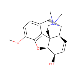 COc1ccc2c3c1O[C@@H]1[C@H](O)C=C[C@@H]4[C@@H](C2)[N+](C)(C)CC[C@]314 ZINC000001851012