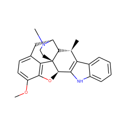 COc1ccc2c3c1O[C@@H]1c4[nH]c5ccccc5c4[C@H](C)[C@H]4[C@@H](C2)N(C)CC[C@]314 ZINC000028523038