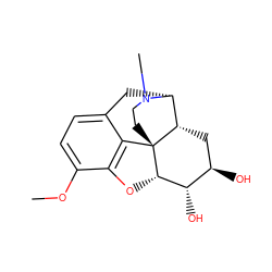 COc1ccc2c3c1O[C@H]1[C@@H](O)[C@H](O)C[C@H]4[C@@H](C2)N(C)CC[C@]314 ZINC000096910740