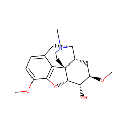 COc1ccc2c3c1O[C@H]1[C@@H](O)[C@H](OC)C[C@H]4[C@@H](C2)N(C)CC[C@]314 ZINC000096910739