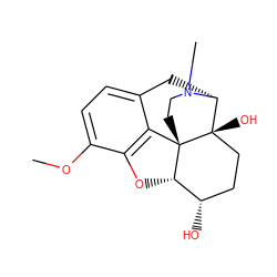 COc1ccc2c3c1O[C@H]1[C@@H](O)CC[C@@]4(O)[C@@H](C2)N(C)CC[C@]314 ZINC000005699865