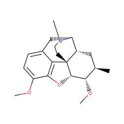 COc1ccc2c3c1O[C@H]1[C@@H](OC)[C@H](C)C[C@H]4[C@@H](C2)N(C)CC[C@]314 ZINC000096910742