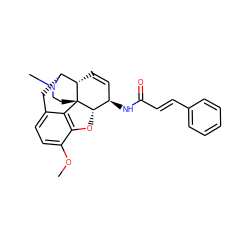 COc1ccc2c3c1O[C@H]1[C@H](NC(=O)/C=C/c4ccccc4)C=C[C@H]4[C@@H](C2)N(C)CC[C@@]341 ZINC000096932838