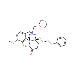 COc1ccc2c3c1O[C@H]1C(=O)CC[C@@]4(OCCCc5ccccc5)[C@@H](C2)N(C[C@@H]2CCCO2)CC[C@]314 ZINC000013518082