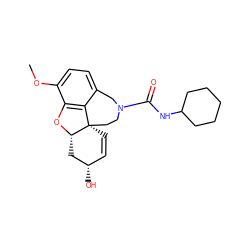 COc1ccc2c3c1O[C@H]1C[C@@H](O)C=C[C@@]31CCN(C(=O)NC1CCCCC1)C2 ZINC000038394945