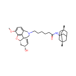 COc1ccc2c3c1O[C@H]1C[C@@H](O)C=C[C@@]31CCN(CCCCCC(=O)NC13CC4C[C@](C)(C1)C[C@@](C)(C4)C3)C2 ZINC000095579807