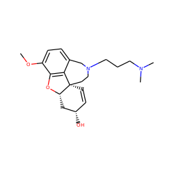 COc1ccc2c3c1O[C@H]1C[C@@H](O)C=C[C@@]31CCN(CCCN(C)C)C2 ZINC000141834634