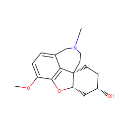 COc1ccc2c3c1O[C@H]1C[C@@H](O)CC[C@@]31CCN(C)C2 ZINC000004102421