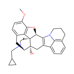 COc1ccc2c3c1O[C@H]1c4c(c5cccc6c5n4CCC6)C[C@@]4(O)[C@@H](C2)N(CC2CC2)CC[C@]314 ZINC000040834290