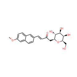 COc1ccc2cc(/C=C/C(=O)C[C@@H]3O[C@H](CO)[C@H](O)[C@H](O)[C@H]3O)ccc2c1 ZINC000299829451