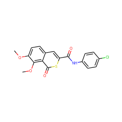 COc1ccc2cc(C(=O)Nc3ccc(Cl)cc3)sc(=O)c2c1OC ZINC000000703717