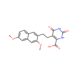 COc1ccc2cc(CCc3c(C(=O)O)[nH]c(=O)[nH]c3=O)c(OC)cc2c1 ZINC000098209562