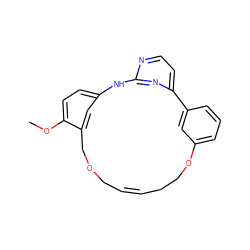 COc1ccc2cc1COCC=CCCOc1cccc(c1)-c1ccnc(n1)N2 ZINC000254134013