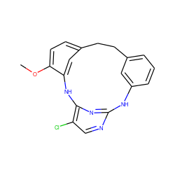 COc1ccc2cc1Nc1nc(ncc1Cl)Nc1cccc(c1)CC2 ZINC000082155456