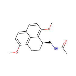 COc1ccc2ccc(OC)c3c2c1CC[C@@H]3CNC(C)=O ZINC000013834418