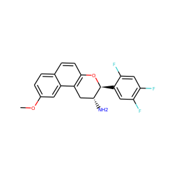 COc1ccc2ccc3c(c2c1)C[C@@H](N)[C@H](c1cc(F)c(F)cc1F)O3 ZINC001772596159