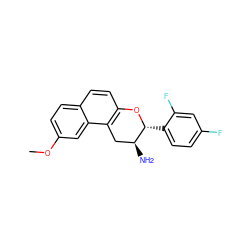 COc1ccc2ccc3c(c2c1)C[C@H](N)[C@@H](c1ccc(F)cc1F)O3 ZINC001772603267