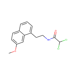COc1ccc2cccc(CCNC(=O)C(Cl)Cl)c2c1 ZINC000653782615