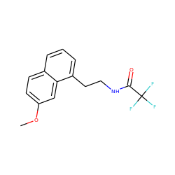 COc1ccc2cccc(CCNC(=O)C(F)(F)F)c2c1 ZINC000013738640