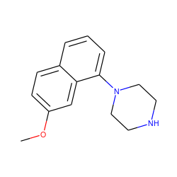 COc1ccc2cccc(N3CCNCC3)c2c1 ZINC000013530050