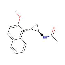 COc1ccc2ccccc2c1[C@@H]1C[C@H]1NC(C)=O ZINC000095593978