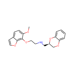 COc1ccc2ccoc2c1OCCNC[C@@H]1COc2ccccc2O1 ZINC000096914132