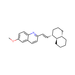 COc1ccc2nc(/C=C/[C@@H]3CCC[C@@H]4CCCC[C@H]43)ccc2c1 ZINC000034802848