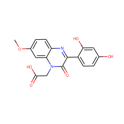 COc1ccc2nc(-c3ccc(O)cc3O)c(=O)n(CC(=O)O)c2c1 ZINC001772570284