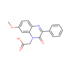 COc1ccc2nc(-c3ccccc3)c(=O)n(CC(=O)O)c2c1 ZINC001772650698