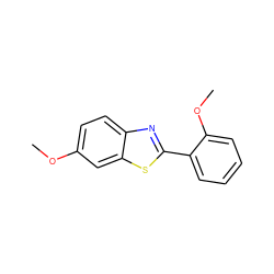 COc1ccc2nc(-c3ccccc3OC)sc2c1 ZINC000013831171