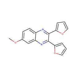 COc1ccc2nc(-c3ccco3)c(-c3ccco3)nc2c1 ZINC000000235859