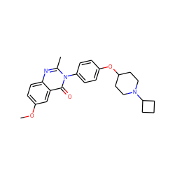 COc1ccc2nc(C)n(-c3ccc(OC4CCN(C5CCC5)CC4)cc3)c(=O)c2c1 ZINC000040939932