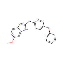 COc1ccc2nc(Cc3ccc(Oc4ccccc4)cc3)[nH]c2c1 ZINC000013560441