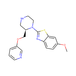 COc1ccc2nc(N3CCNC[C@@H]3COc3cccnc3)sc2c1 ZINC000114573480