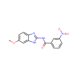 COc1ccc2nc(NC(=O)c3cccc([N+](=O)[O-])c3)[nH]c2c1 ZINC000036184951