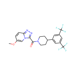 COc1ccc2nnc(C(=O)N3CCC(c4cc(C(F)(F)F)cc(C(F)(F)F)c4)CC3)n2c1 ZINC001772637558