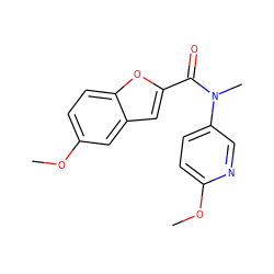 COc1ccc2oc(C(=O)N(C)c3ccc(OC)nc3)cc2c1 ZINC000049072811